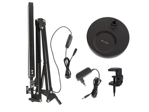 44-166# Lampka biurkowa led lb-21 czarna" podwójna