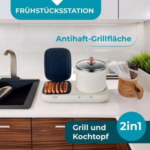 AD 6421 Stacja śniadaniowa 2 w 1 - grill i garnek do gotowania