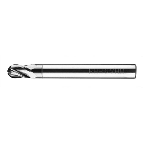 Frez węglikowy Baildon DIN 6527 L FWP2L 6 mm, VHM TiAlN, Z2, 57-10 mm