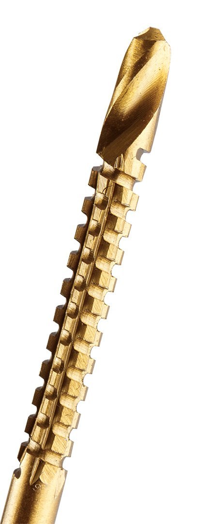 Wiertła stopniowe 4-12 mm, rozwiertak 12.4 mm, frezowiertło 6x90 mm, pogłębiacz stożkowy 8-20 mm TiN