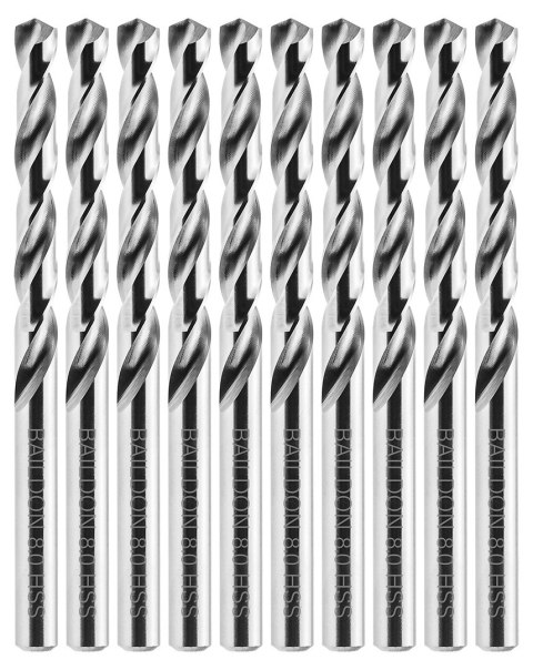 Wiertła do metalu Baildon BASIC DIN 338 RN NWKa 8 mm, HSS (S), 117-75 mm, wielokrotność 10