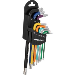 Klucze torx długie kpl.9 szt. t10-t50, s2, proline
