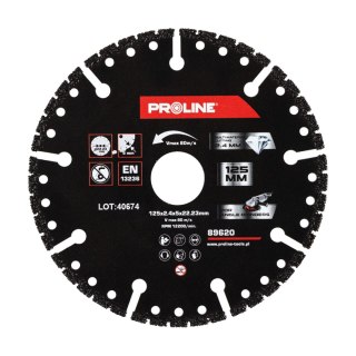 Tarcza diam.do cięcia,multi-materiał.,125*2.4* 22.23,proline