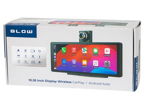 78-430# Stacja multimedialna bezprzewodowa carplay5.0 10,3" blow z wideorejestratorem i kamerą cofania