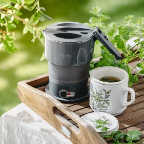AD 1377 Grey Czajnik silikonowy 0,6 l turystyczny