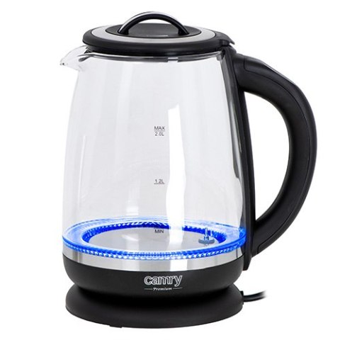 CR 1290 black Czajnik szklany 2,0 l z zaparzaczem oraz regulacją temp.