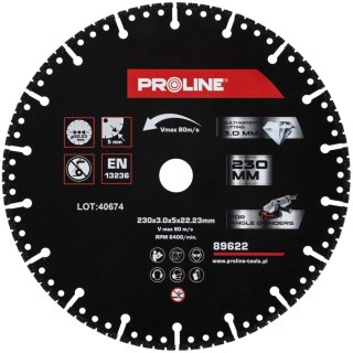Tarcza diam.do cięcia,multi-materiał.,230*3.0* 22.23,proline