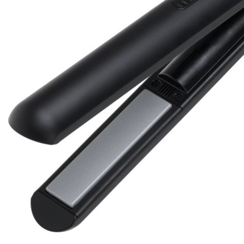AD 2327 black Prostownica bezprzewodowa podróżna usb-c, ceramiczne płytki 22 x 90 mm, 3 temperatury 160/190/220°c, led, etui