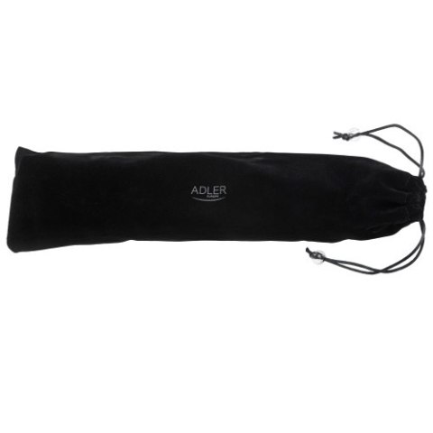 AD 2327 black Prostownica bezprzewodowa podróżna usb-c, ceramiczne płytki 22 x 90 mm, 3 temperatury 160/190/220°c, led, etui