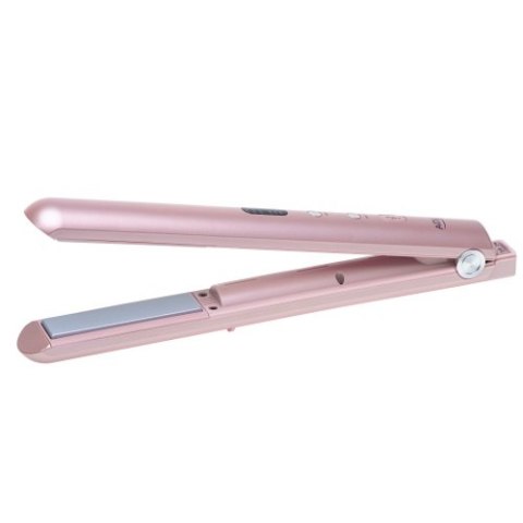 AD 2327 pink Prostownica bezprzewodowa podróżna usb-c, ceramiczne płytki 22 x 90 mm, 3 temperatury 160/190/220°c, led, etui