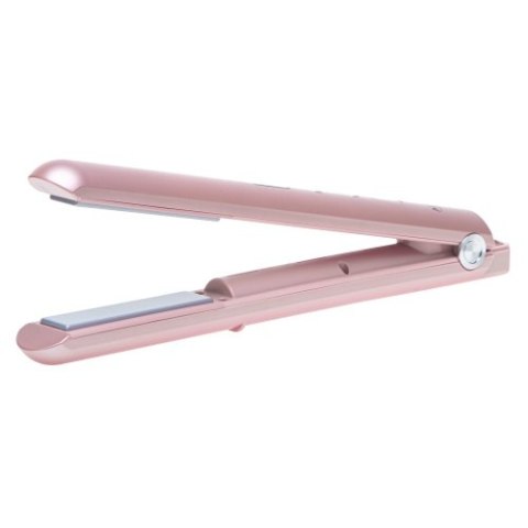 AD 2327 pink Prostownica bezprzewodowa podróżna usb-c, ceramiczne płytki 22 x 90 mm, 3 temperatury 160/190/220°c, led, etui