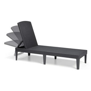 Leżak ogrodowy regulowany Jaipur Sun Lounger grafitowy