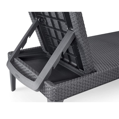 Leżak ogrodowy regulowany Jaipur Sun Lounger grafitowy