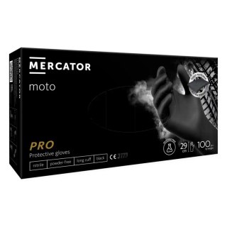 Rękawice nitrylowe mercator moto black rozmiar xxl 100szt.