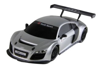 Auto R/C Zdalnie Sterowane Sportowe AUDI R8 LMS Srebrne 1:24