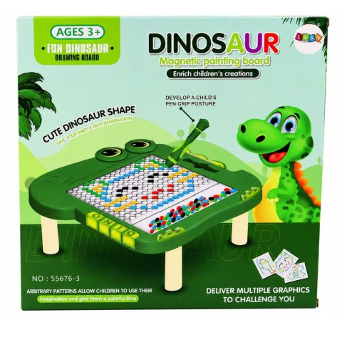 Tablica Magnetyczna Edukacyjna Dinozaur Pad Układanka Zielona