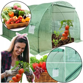 Tunel Ogrodowy Foliowy Szklarnia Na Warzywa Okna Zielony UV 4,5x2x2 M 9M?