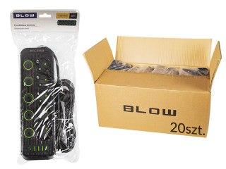 98-509# Przedłużacz sieciowy ps-550s 5-gniazd 4xusb 1xusb-c 5m czarny 3x1mm opakowanie