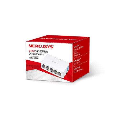 Switch Mercusys MS105, 5 portów RJ45 10/100 Mbps