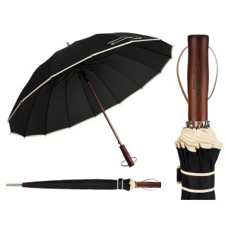 Duży, elegancki parasol rządowy w czarnym kolorze - Peterson