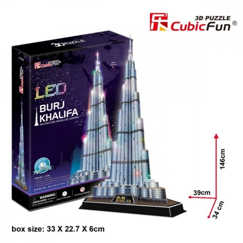 Puzzle 3d burj khalifa (Światło)