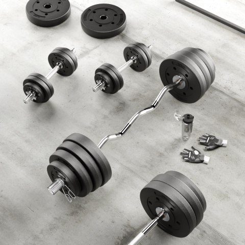 Obciążenie bitumiczne olimpijskie zestaw 2x7.5kg, otwór 51mm , REBEL ACTIVE