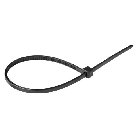 Opaska kablowa, kolor czarny,odporna na UV, szerokość 3,6mm, długość 300mm, 100 sztuk.