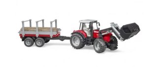 Pojazd traktor massey ferguson z przyczepą
