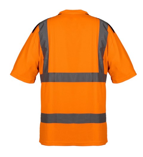 T-shirt ostrzegawczy, ciemny dół, pomarańczowy, rozmiar XL