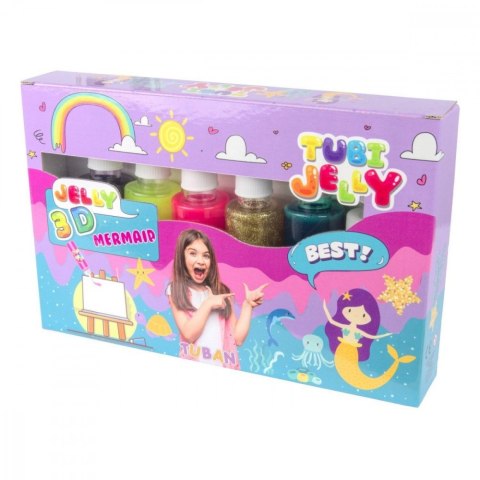 Zestaw tubi jelly 6 kolorów - syrenka