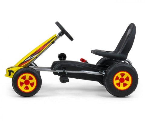 Gokart na pedały viper biało-czarny