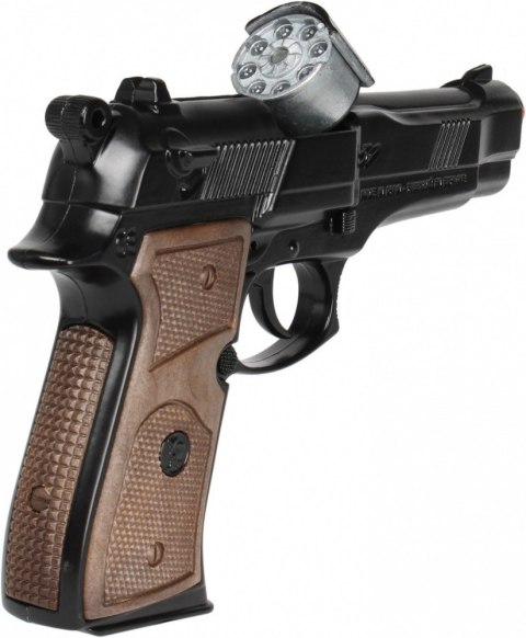 Gonher metalowy pistolet policyjny 8 naboi