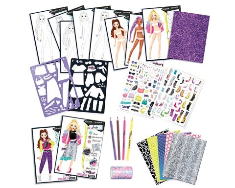 Zestaw kreatywny projekt moda projektantki - imprezowe stylizacje