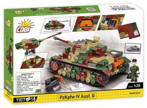 Klocki wwii pzkpfw iv ausf.g 1107 klocków