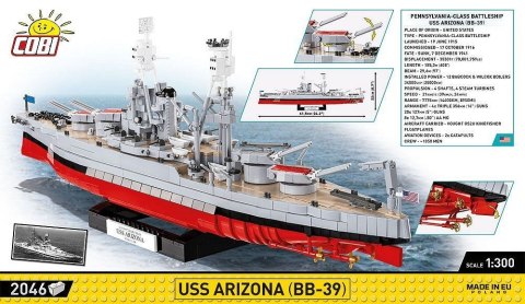 Klocki uss arizona bb-39 2046 klocków