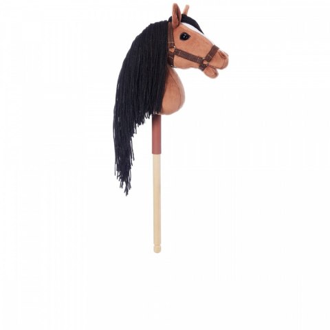 Koń na kiju hobby horse hoppihorse a4 bay - ciemny brąz, maść gniada