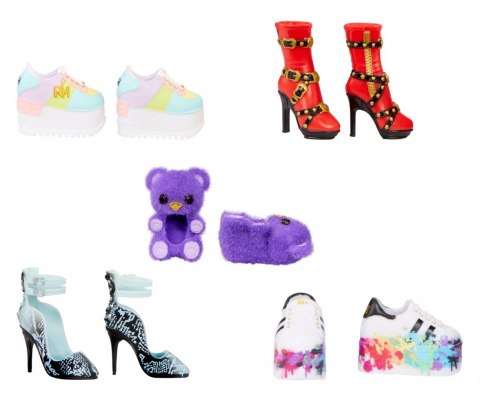 Akcesoria rainbow high buty display 27 sztuk