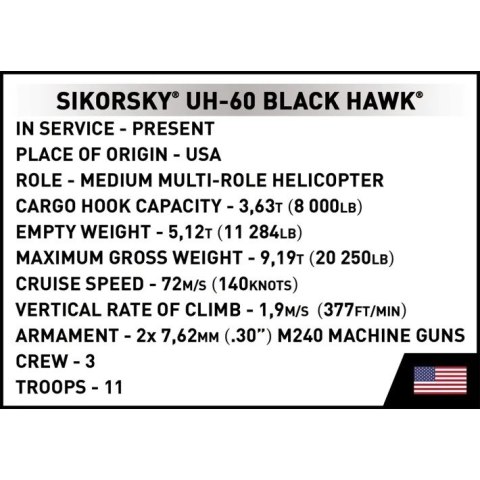 Klocki sikorsky uh-60 black hawk 928 klocków