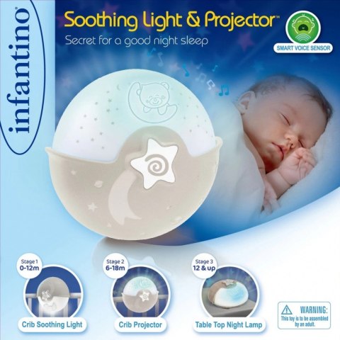 Projektor 2w1 infantino beżowy