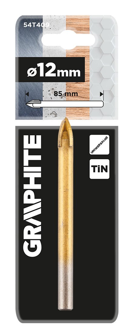 Wiertło uniwersalne TiN, 12 mm