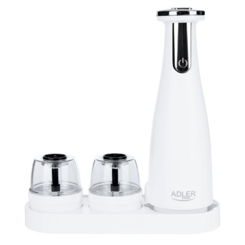 AD 4449 white Młynek do przypraw, soli i pieprzu - zestaw 3 młynków - usb