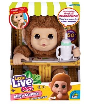Maskotka interaktywna little live pets małpka