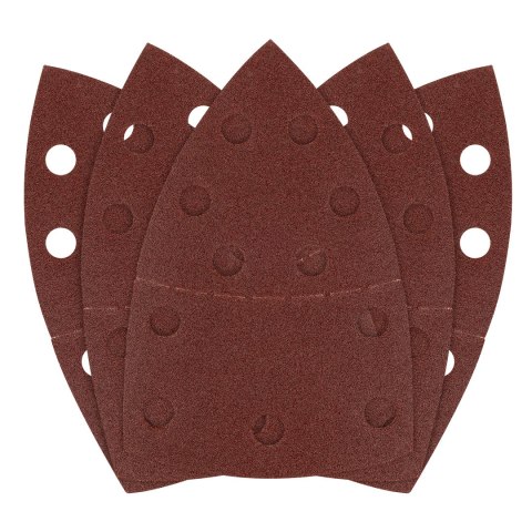 Papiery ścierne na rzep, żelazko 102 x 152 mm, P120, 5 szt., z 11 otworami