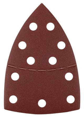 Papiery ścierne na rzep, żelazko 102 x 152 mm, P180, 5 szt., z 11 otworami