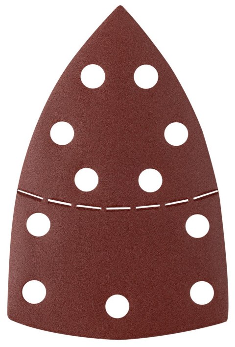 Papiery ścierne na rzep, żelazko 102 x 152 mm, P240, 5 szt., z 11 otworami