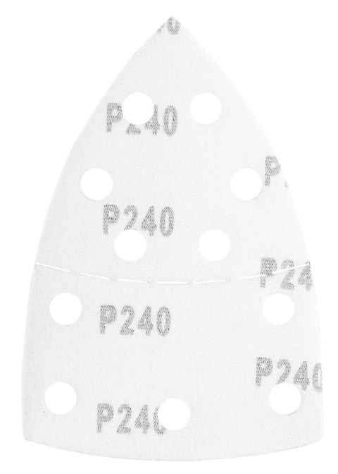 Papiery ścierne na rzep, żelazko 102 x 152 mm, P240, 5 szt., z 11 otworami