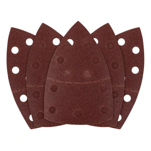 Papiery ścierne na rzep, żelazko 102 x 152 mm, P80, 5 szt., z 11 otworami
