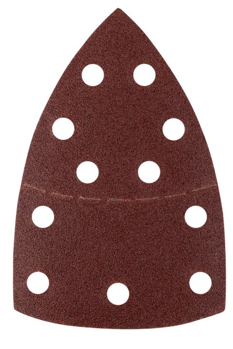 Papiery ścierne na rzep, żelazko 102 x 152 mm, P80, 5 szt., z 11 otworami