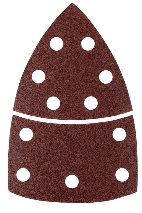 Papiery ścierne na rzep, żelazko 102 x 152 mm, P80, 5 szt., z 11 otworami