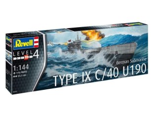 Model plastikowy german submarine t.ix c/40 1/144